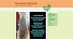 Desktop Screenshot of mountainmehndi.com